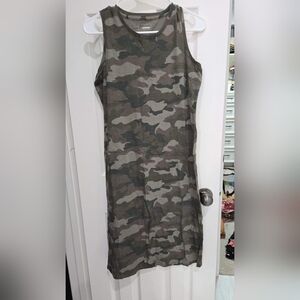 Camo print tank dress